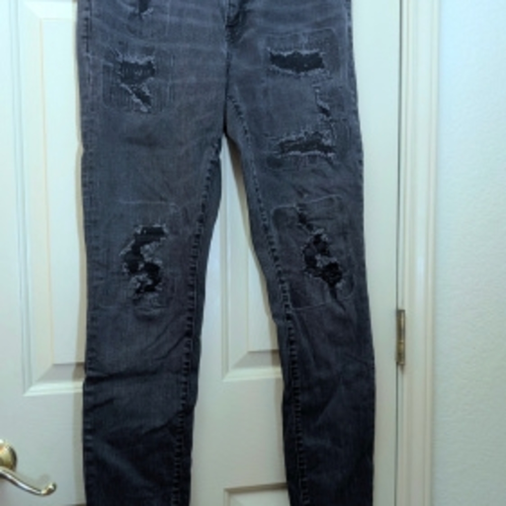 Aeropostale Men's Dark Gray Skinny Jeans 31/32
